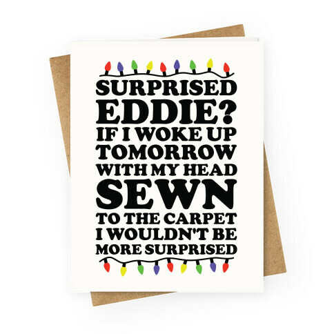 Surprised Eddie Greeting Card