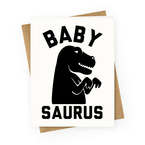 Baby Saurus Girl Greeting Card