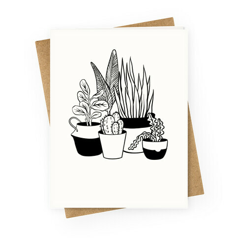 Houseplant Illustration Greeting Card