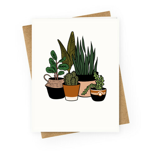 Houseplant Illustration Color Greeting Card