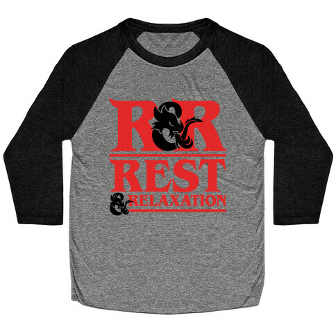 Rest & Relaxation D&D Parody Baseball Tee