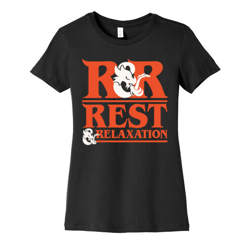 Rest & Relaxation D&D Parody White Print Womens T-Shirt