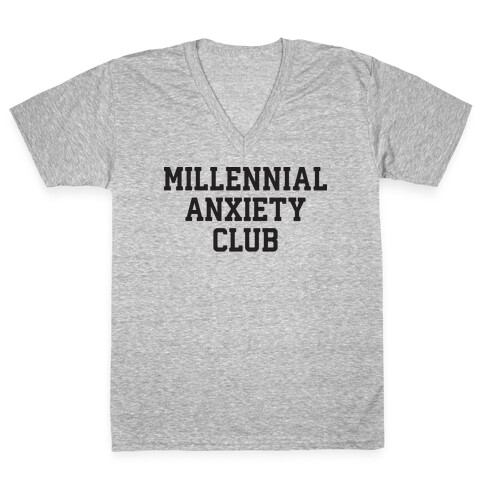 Millennial Anxiety Club V-Neck Tee Shirt