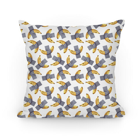 Banana Duct Tape Pattern Pillow