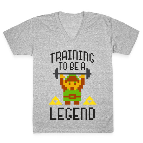 Training To Be A Legend V-Neck Tee Shirt
