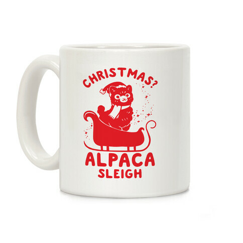 Christmas Alpaca Sleigh Coffee Mug