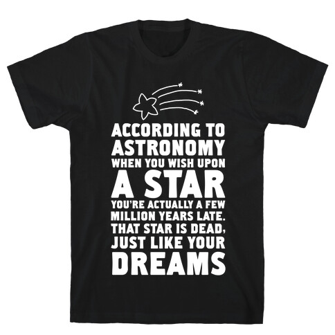 According to Astronomy all Your Dreams are Dead. T-Shirt