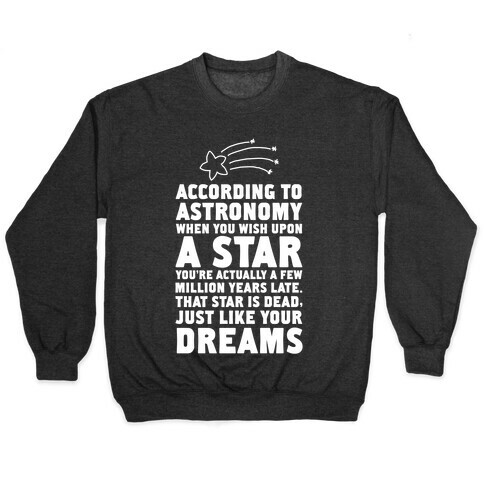 According to Astronomy all Your Dreams are Dead. Pullover