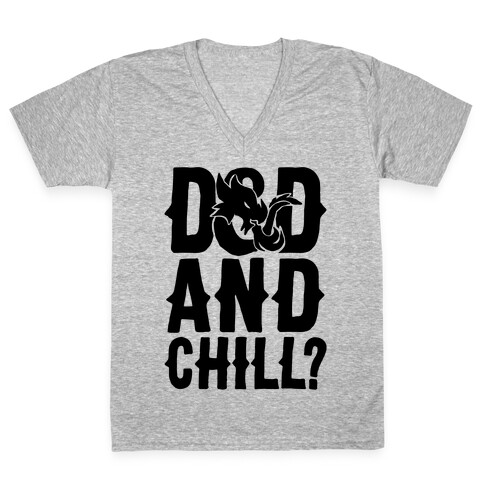 D & D and Chill Parody V-Neck Tee Shirt