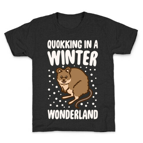 Quokking In A Winter Wonderland White Print Kids T-Shirt
