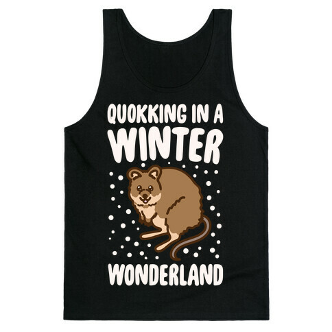Quokking In A Winter Wonderland White Print Tank Top