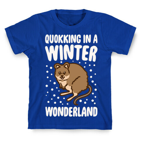 Quokking In A Winter Wonderland White Print T-Shirt