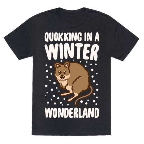 Quokking In A Winter Wonderland White Print T-Shirt