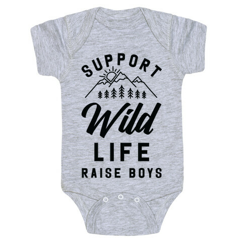 Support Wild Life Raise Boys Baby One-Piece