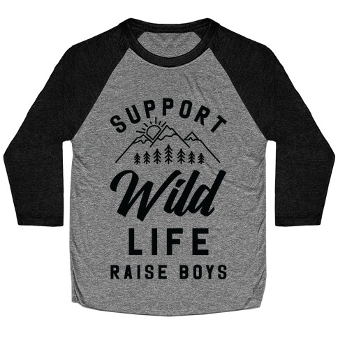 Support Wild Life Raise Boys Baseball Tee