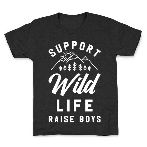 Support Wild Life Raise Boys Kids T-Shirt