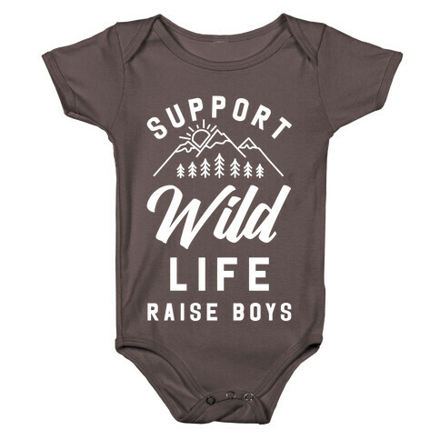 Support Wild Life Raise Boys Baby One-Piece