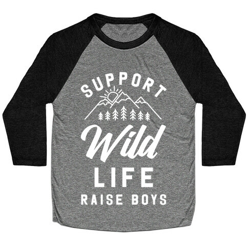 Support Wild Life Raise Boys Baseball Tee