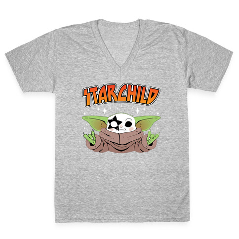 Starchild Baby Yoda V-Neck Tee Shirt