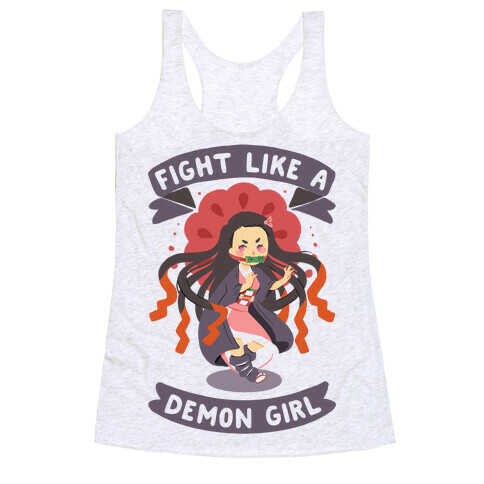 Fight Like a Demon Girl Nezuko Racerback Tank Top
