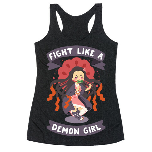 Fight Like a Demon Girl Nezuko Racerback Tank Top