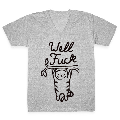 Well F*** Cat V-Neck Tee Shirt