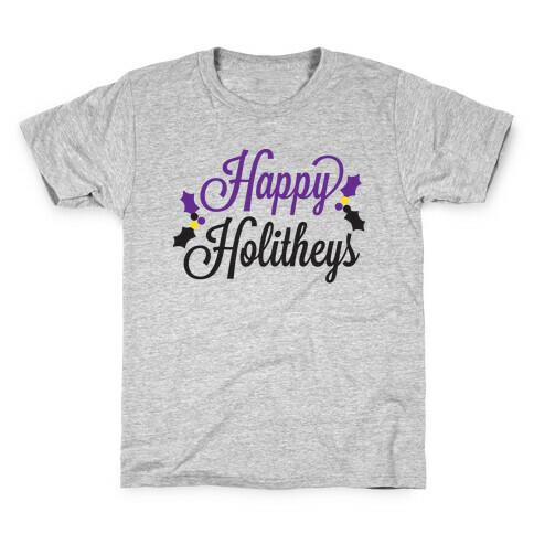 Happy Holitheys! Non-binary Holiday Kids T-Shirt