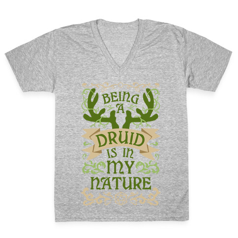 Being A Druid Is In My Nature V-Neck Tee Shirt