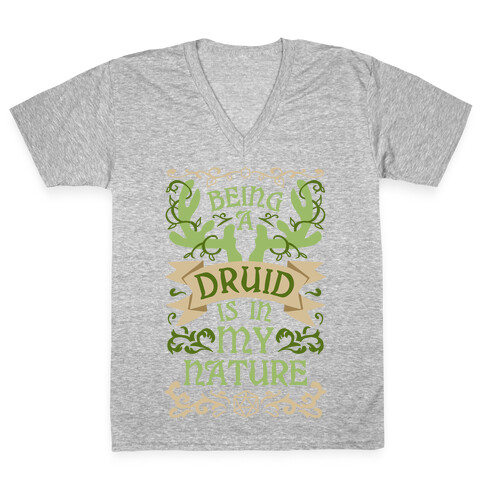 Being A Druid Is In My Nature V-Neck Tee Shirt