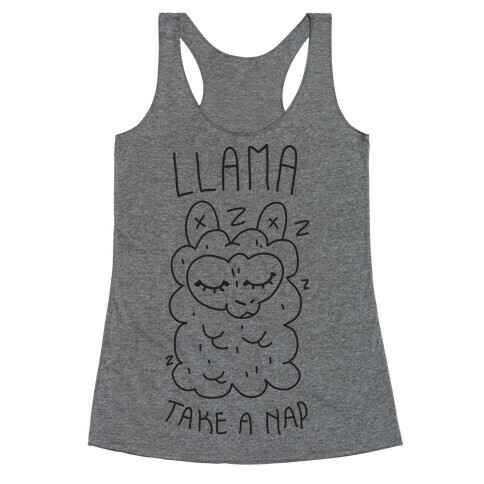 Llama Take a Nap Racerback Tank Top