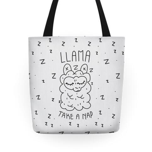 Llama Take a Nap Tote