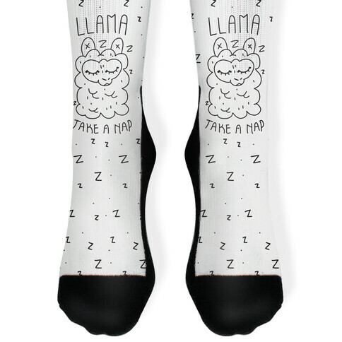 Llama Take a Nap Sock