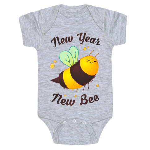 New Year New Bee Baby One-Piece