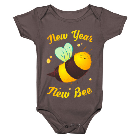 New Year New Bee Baby One-Piece