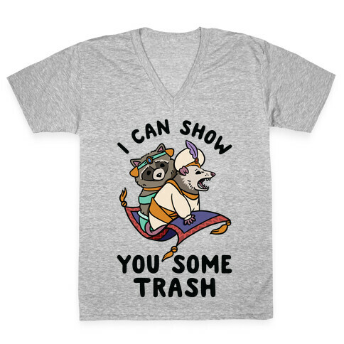 I Can Show You Some Trash Racoon Possum V-Neck Tee Shirt