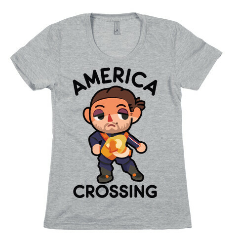America Crossing Parody Womens T-Shirt