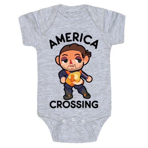 America Crossing Parody Baby One-Piece