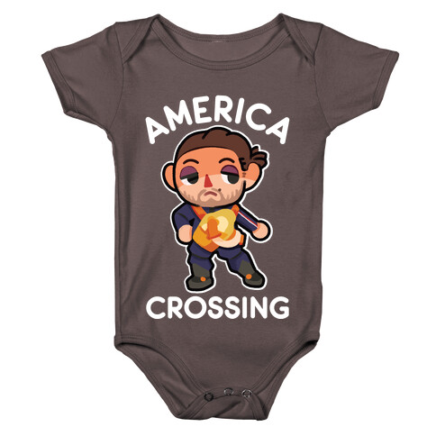 America Crossing Parody Baby One-Piece