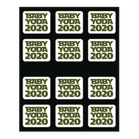 Baby Yoda 2020 Parody Stickers and Decal Sheet