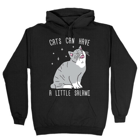 Cats Can Have A Little Salami Hooded Sweatshirt