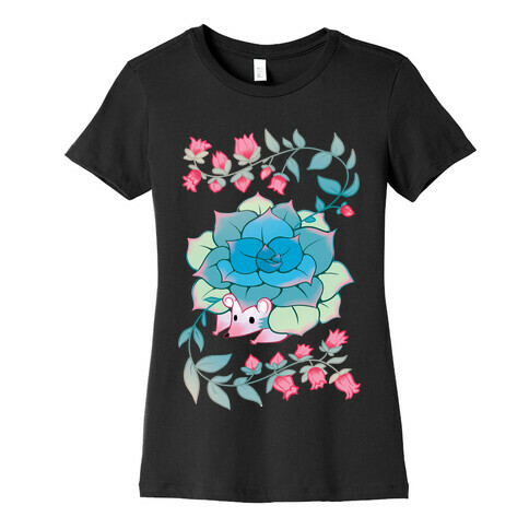 Hedgehog Succulent Womens T-Shirt