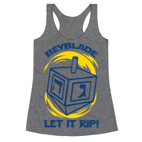 Beyblade Let It Rip Dreidel  Racerback Tank Top