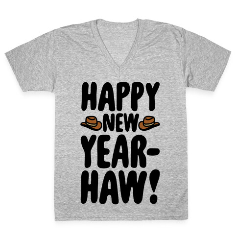 Happy New Year-Haw  V-Neck Tee Shirt