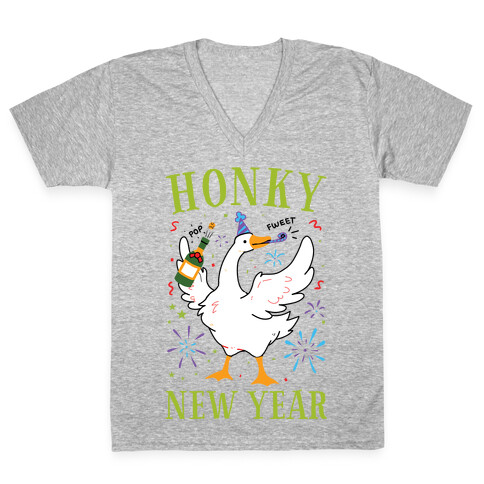 Honky New Year V-Neck Tee Shirt