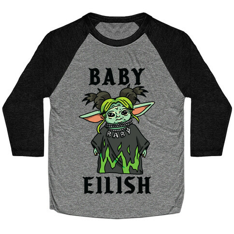 Baby Eilish Yoda Parody Baseball Tee