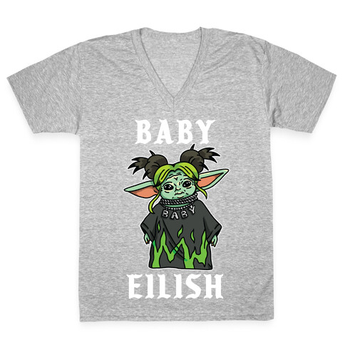 Baby Eilish Parody V-Neck Tee Shirt