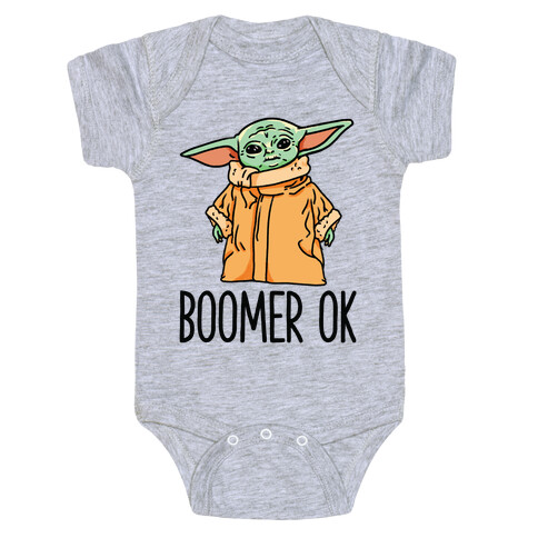 Boomer Ok Baby Yoda Parody Baby One-Piece