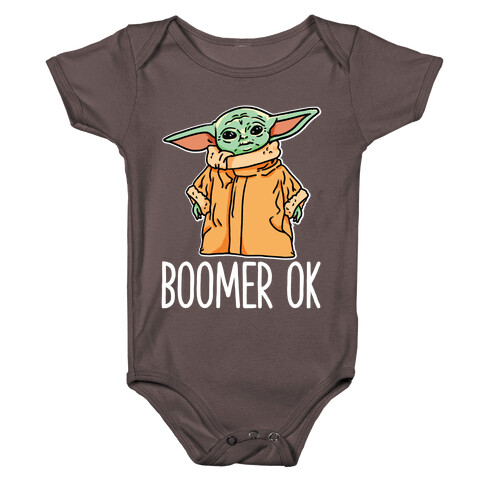 Boomer Ok Baby Yoda Parody Baby One-Piece