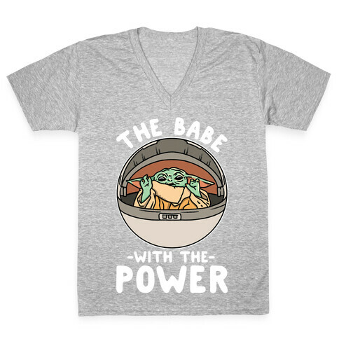 The Babe With the Power Parody V-Neck Tee Shirt