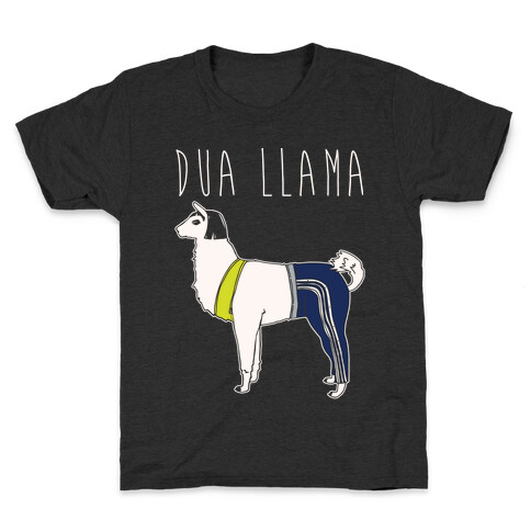 Dua Llama Parody White Print Kids T-Shirt